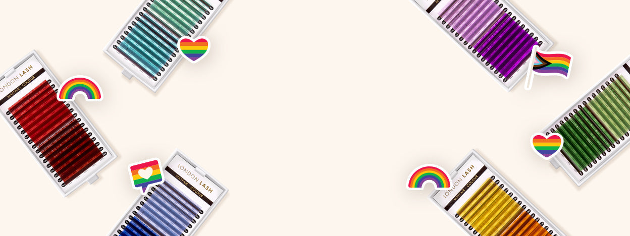 Pride lash inspiration with colored lash extensions