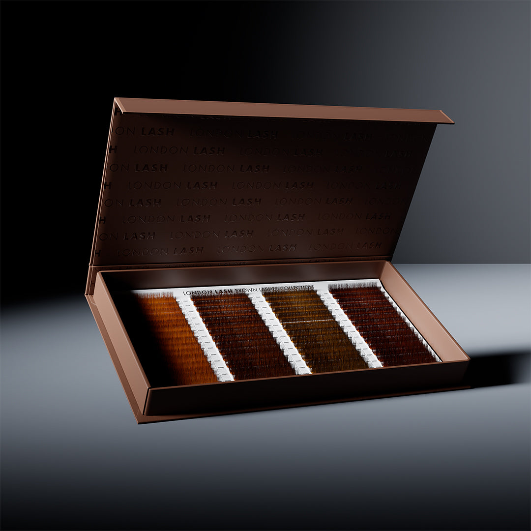 Collection de cils bruns