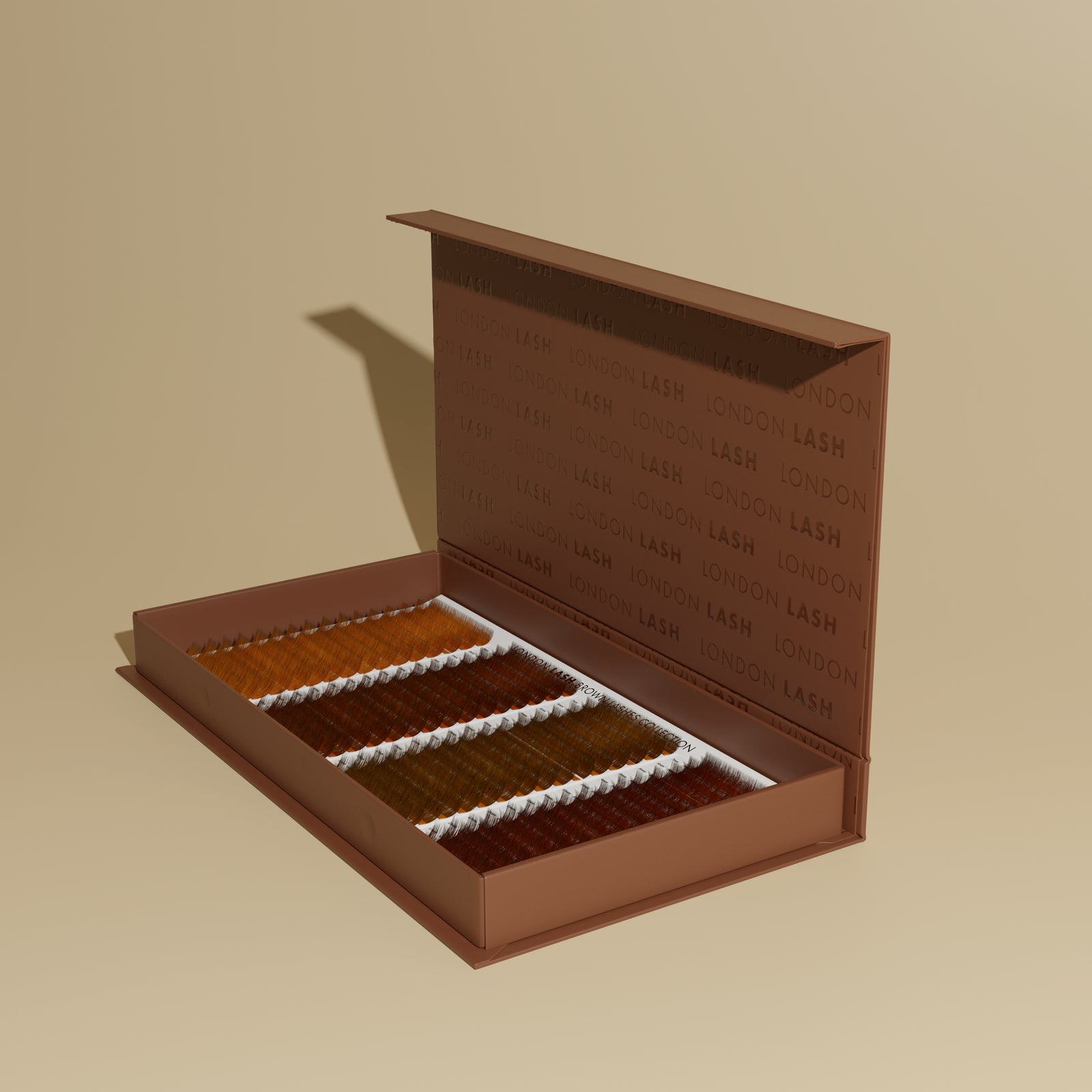 Collection de cils bruns