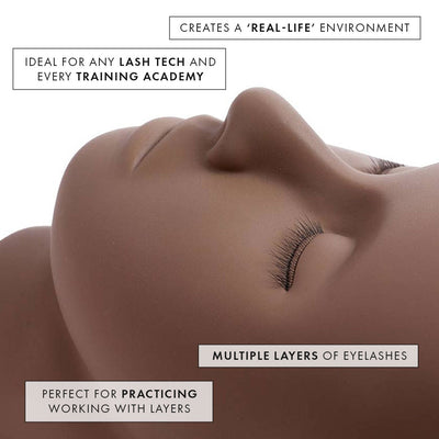 mannequin training head for lash extensions
