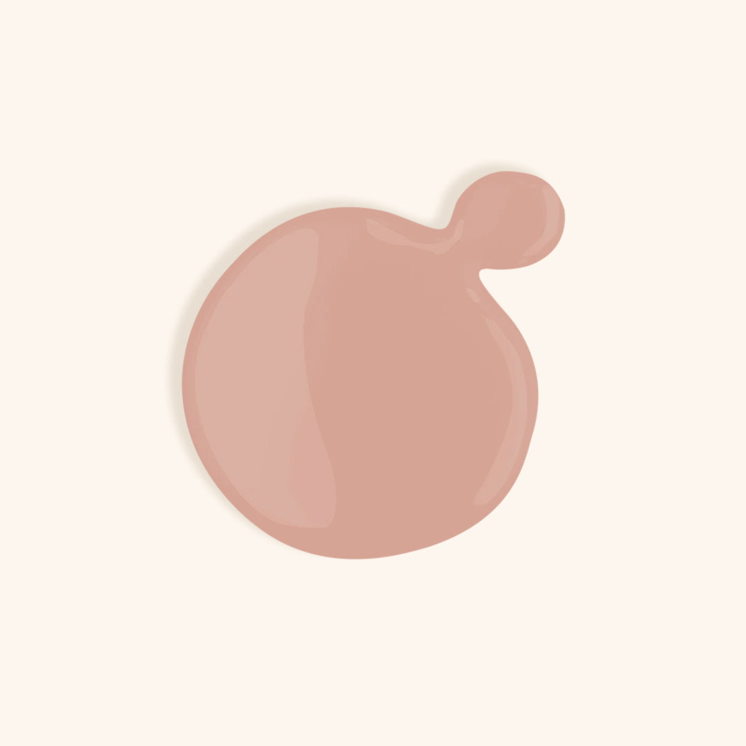 Dark nude shimmery nail polish shade