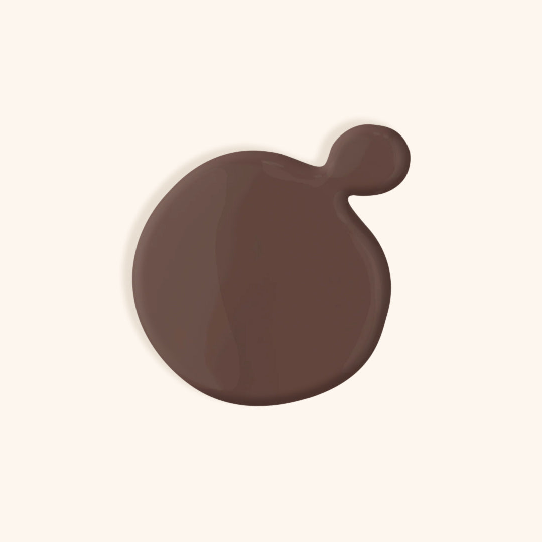 Chocolate gel nail polish color swatch
