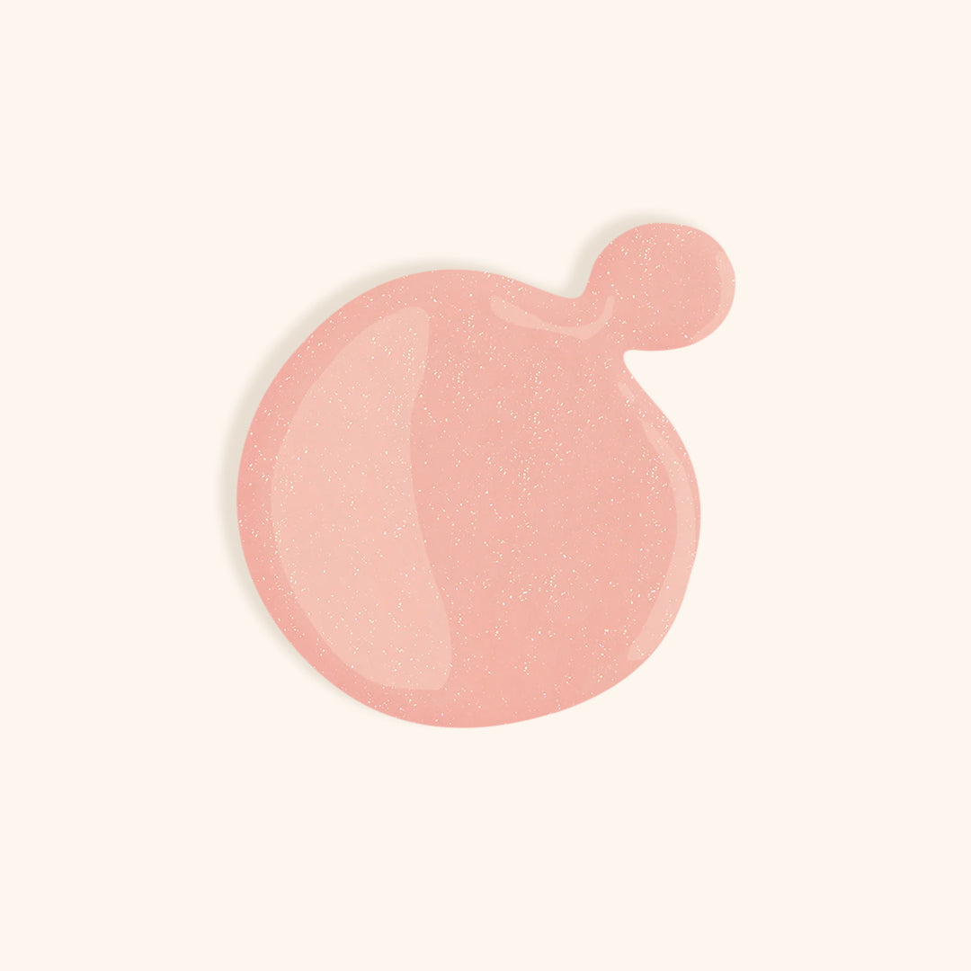 pink gel nail polish with shimmer