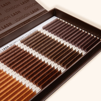 Collection de cils bruns