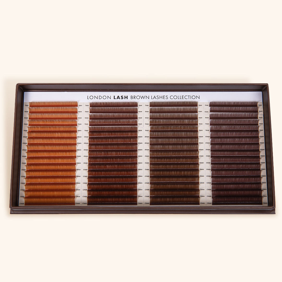 Collection de cils bruns