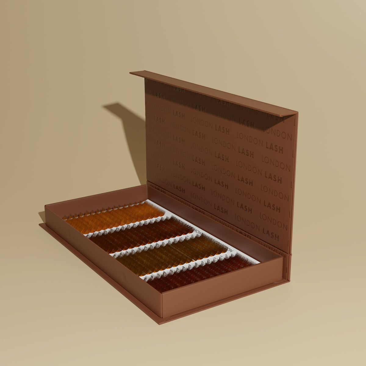 Collection de cils bruns