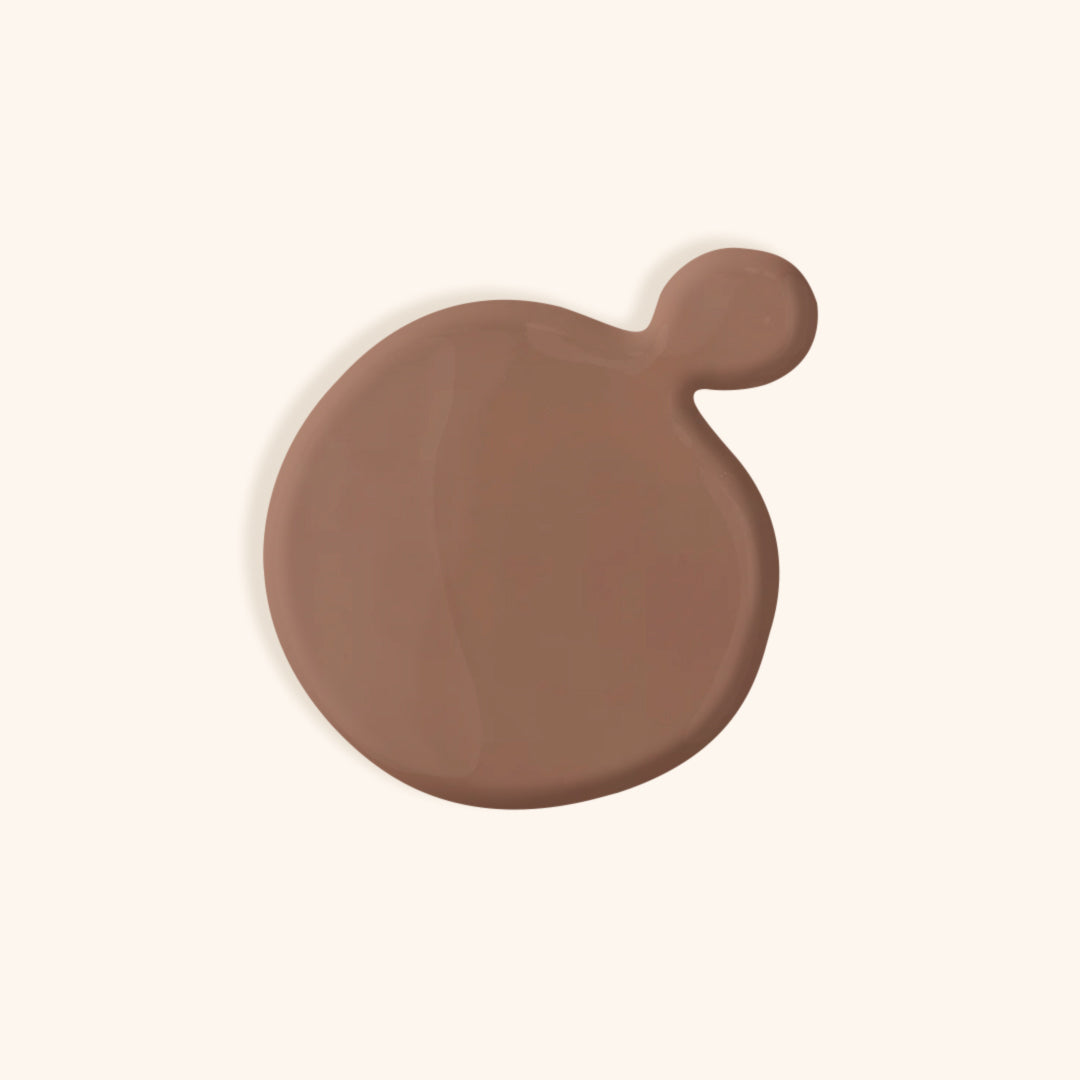 Non-chipping brown gel nail polish swatch
