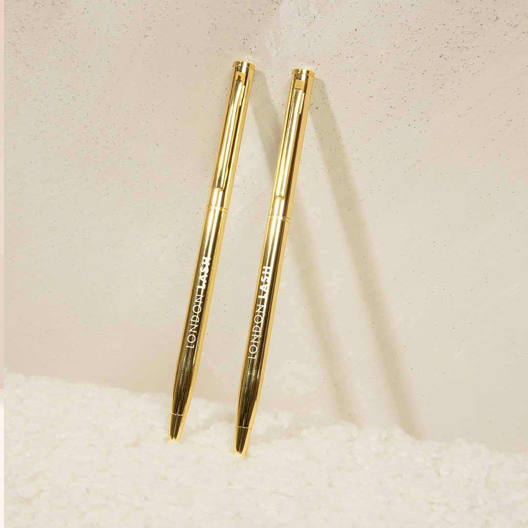 Gold pen for lash technicians