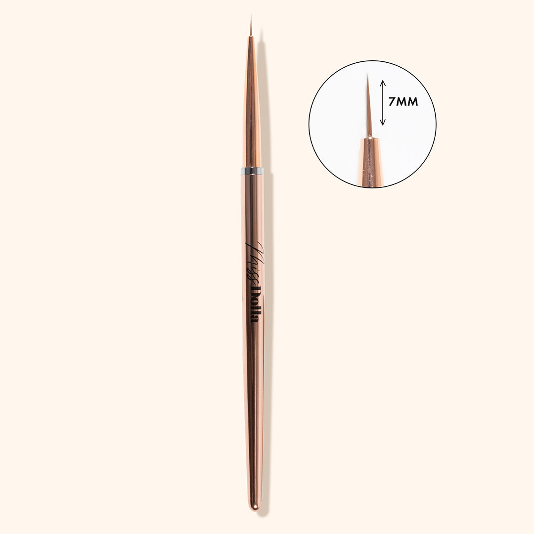 Medium thin 7mm liner brush for French manicure French tips and gel nail art