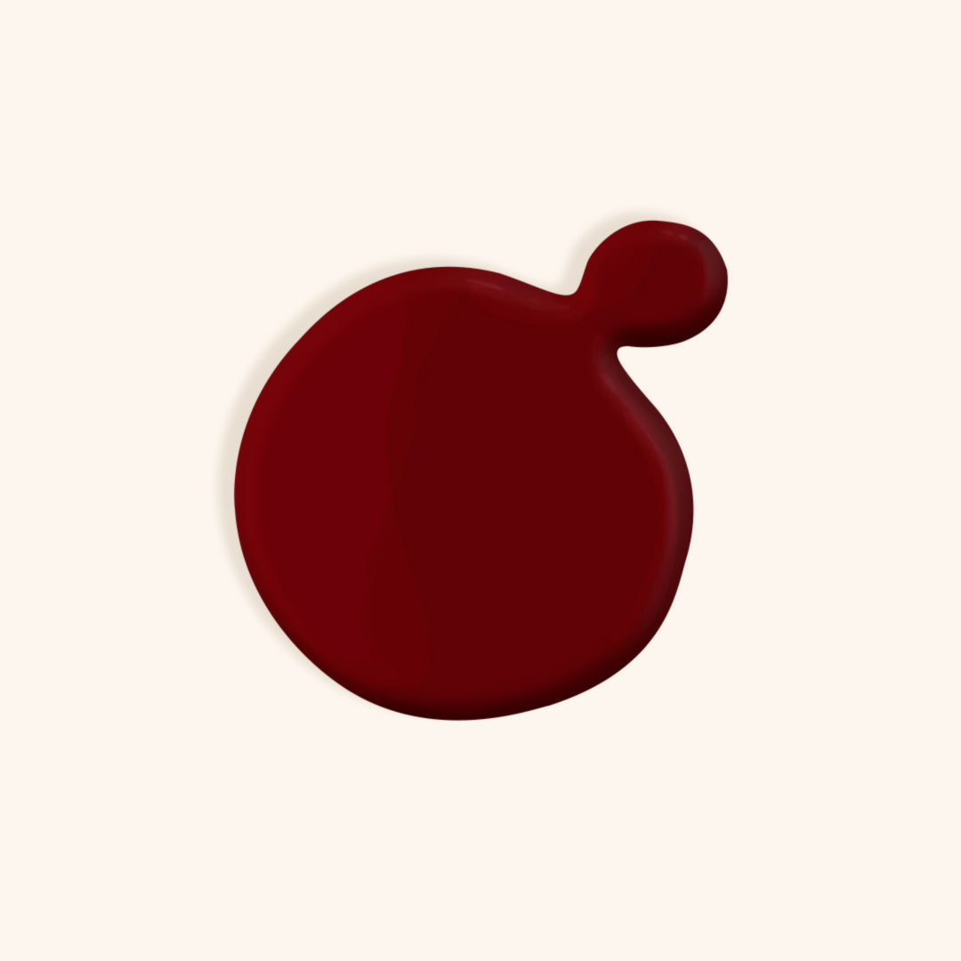 Bright, vivid cherry red gel nail polish