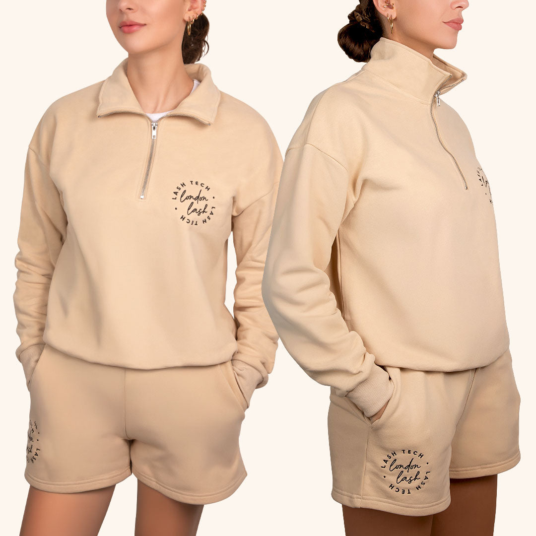 Sweat-shirt zippé à col cheminée London Lash