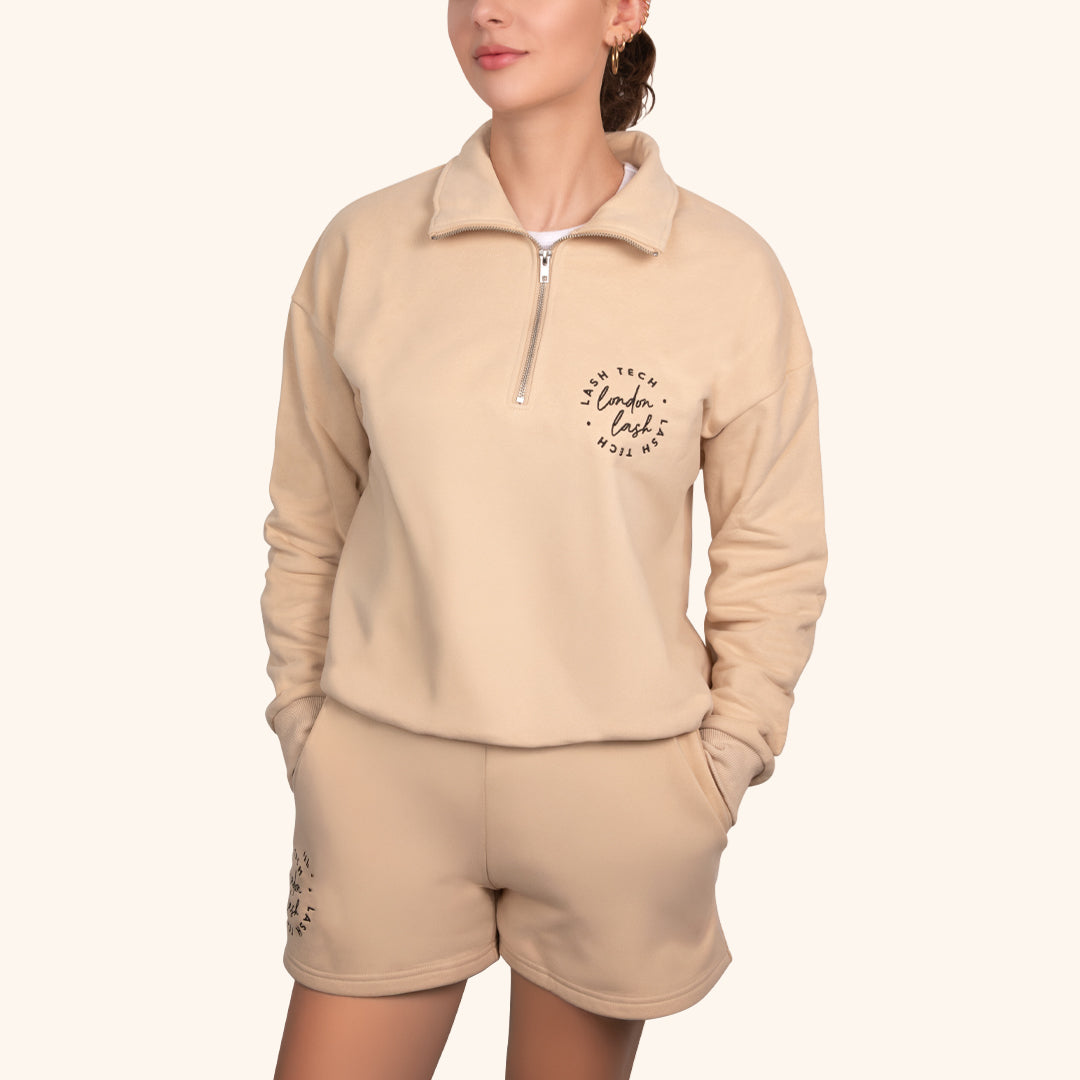 Sweat-shirt zippé à col cheminée London Lash