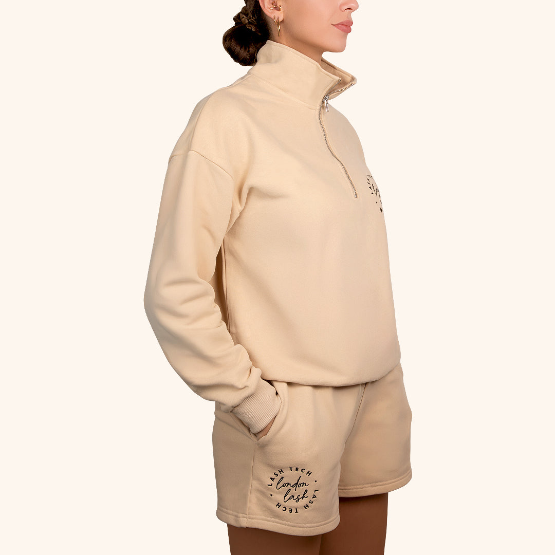 Sweat-shirt zippé à col cheminée London Lash