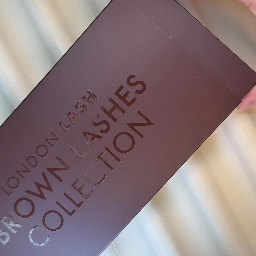 Collection de cils bruns