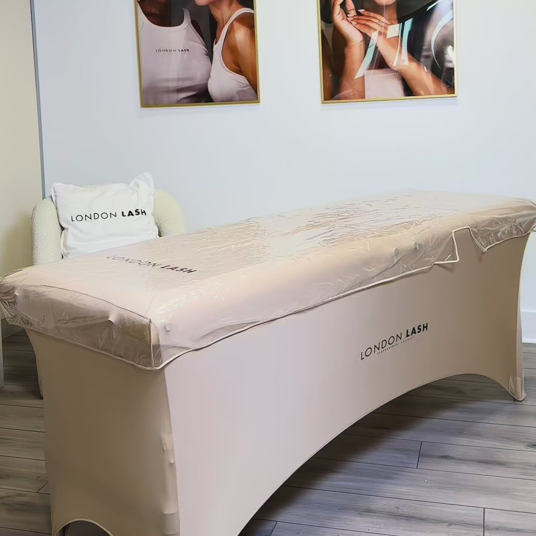 Housse de lit de beauté transparente