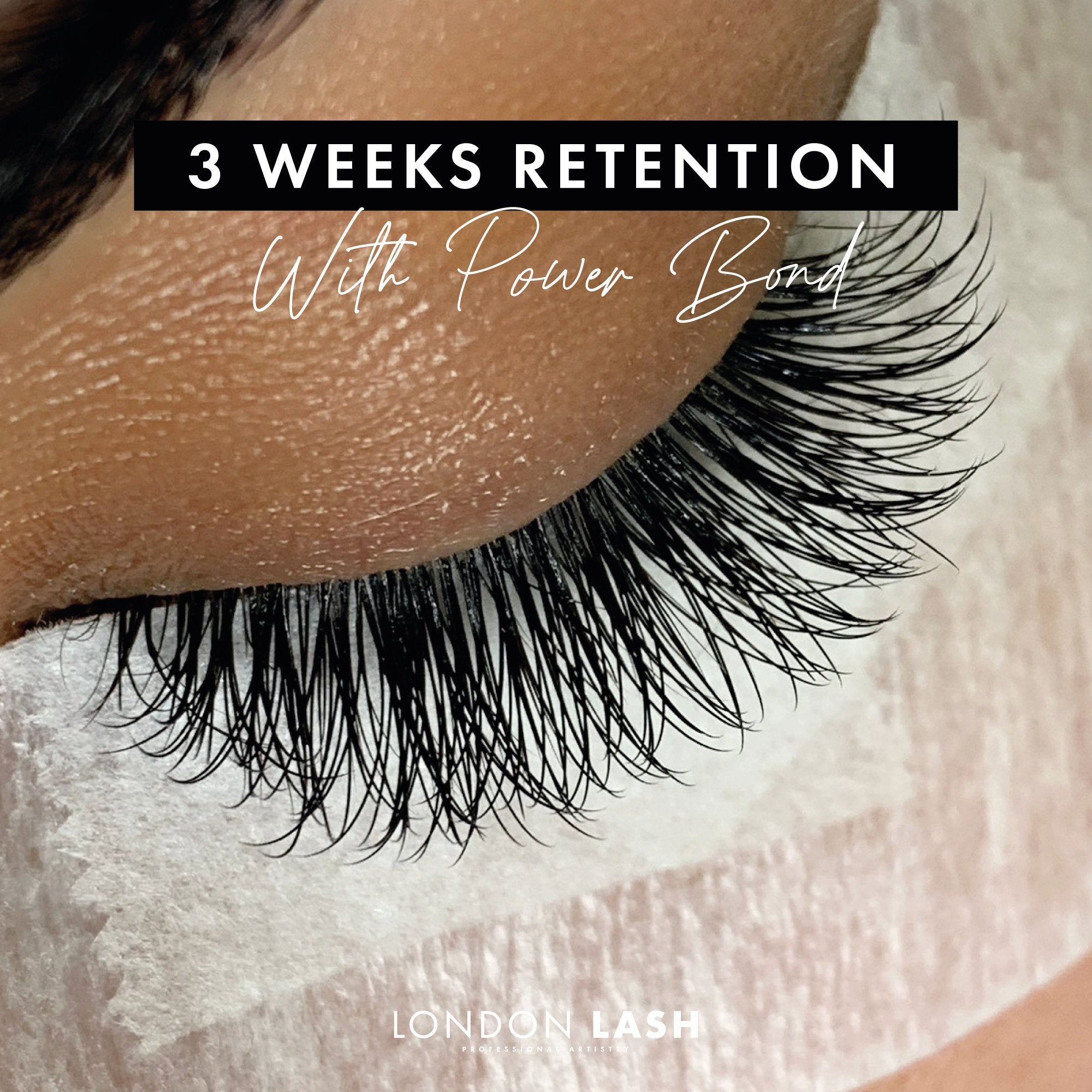 Three weeks lash retention after using Power Bond lash glue