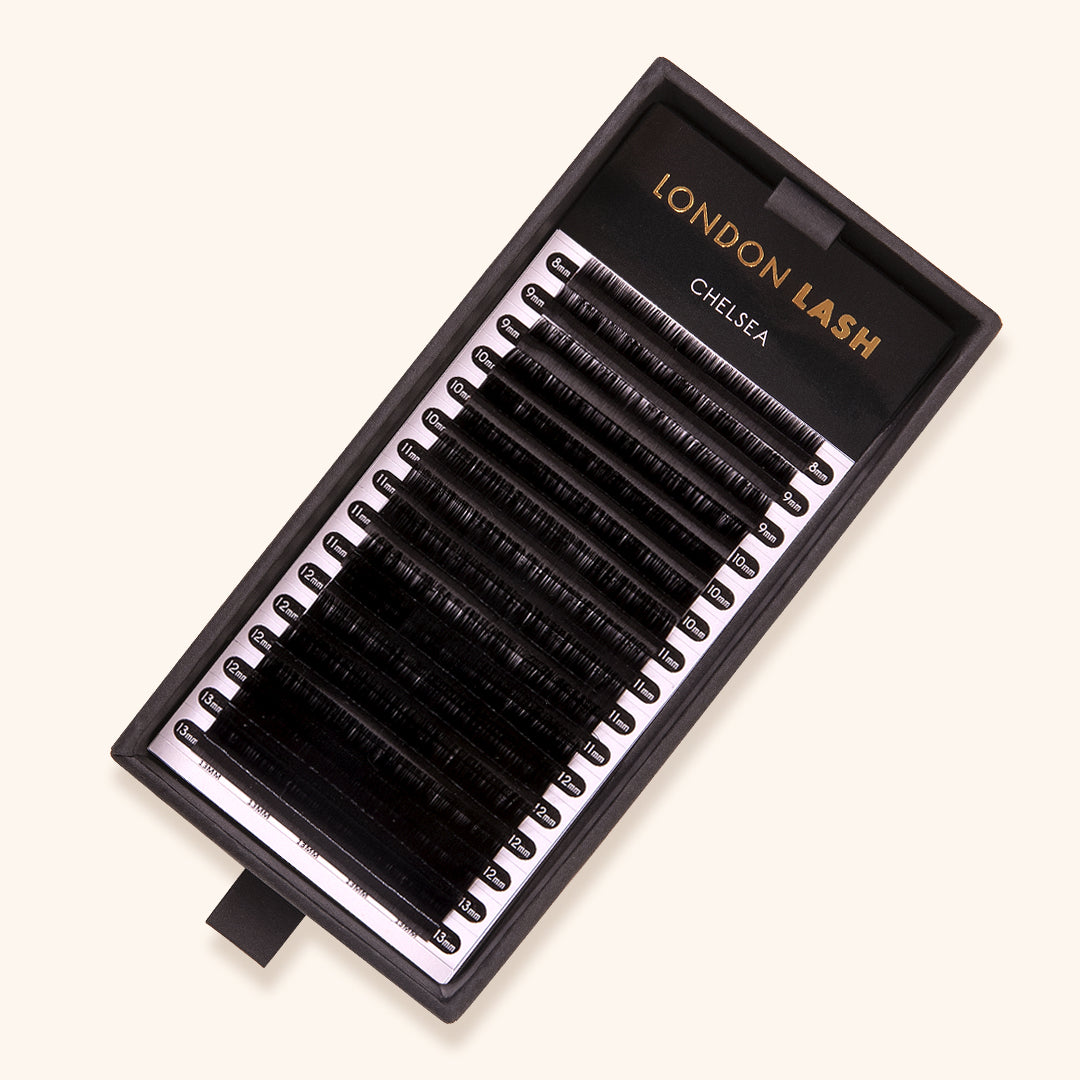 an open box of chelsea volume eyelash extensions