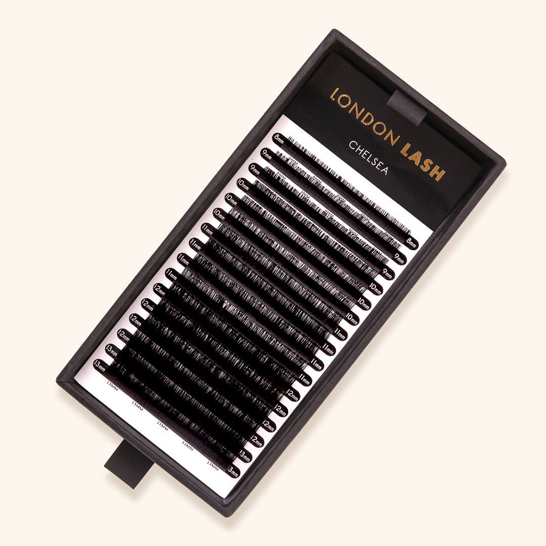 an open box of chelsea volume eyelash extensions