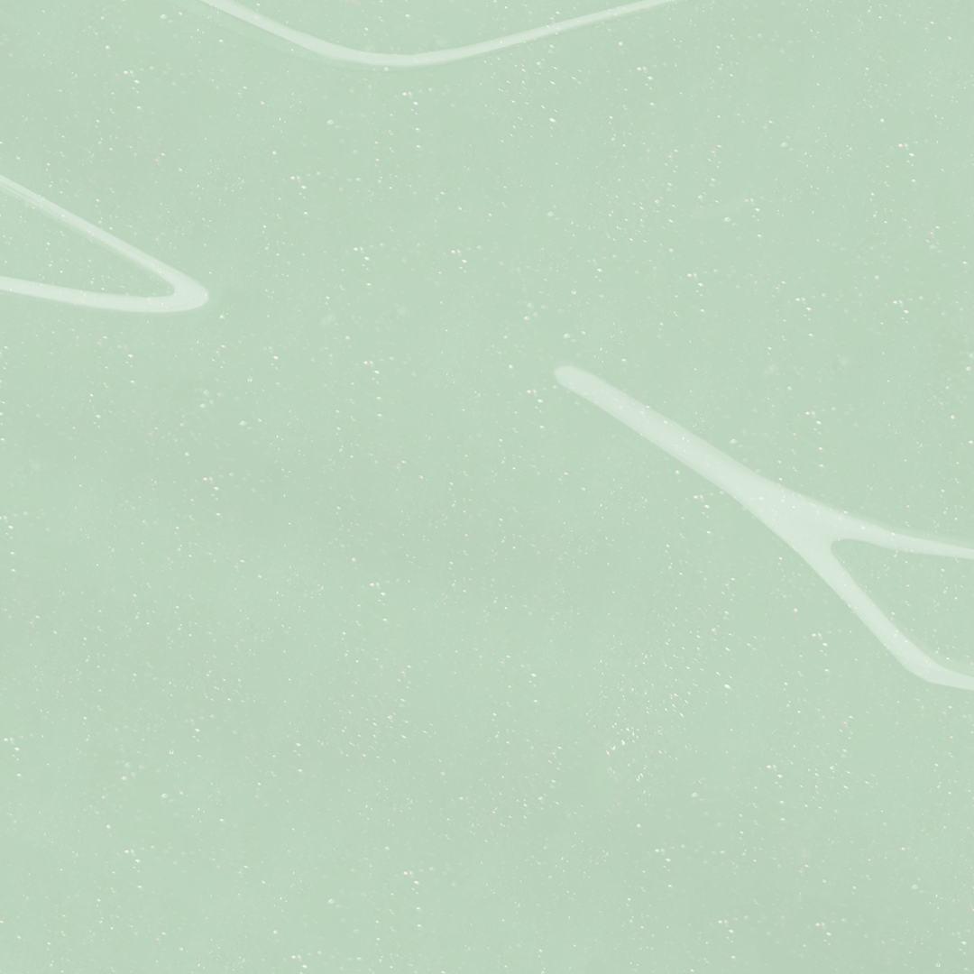 Pastel green gel nail polish with shimmer for spring/summer nails