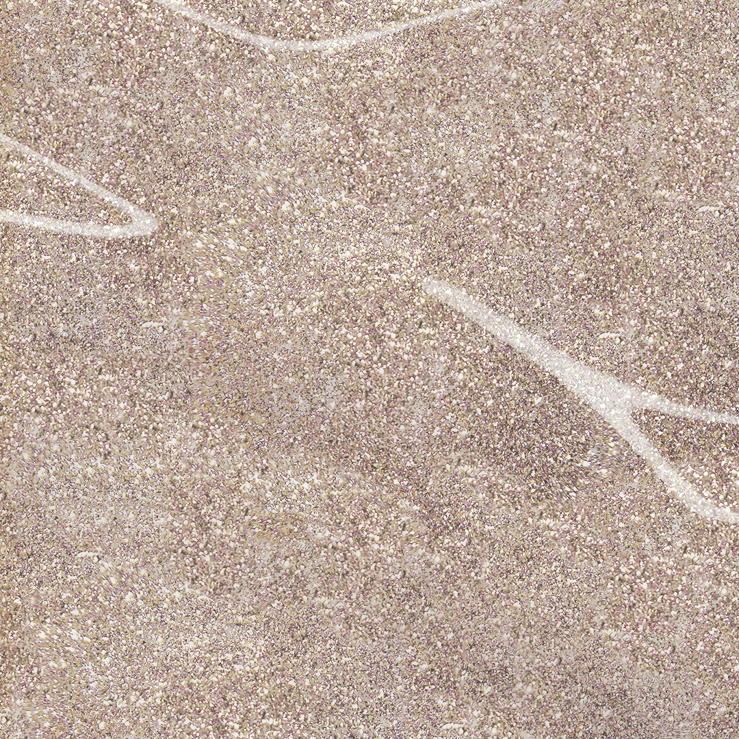 Silver glitter nail polish with tones of purple