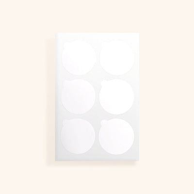 a sheet of six glue stone stickers