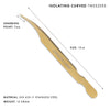 curved lash isolation tweezers in gold