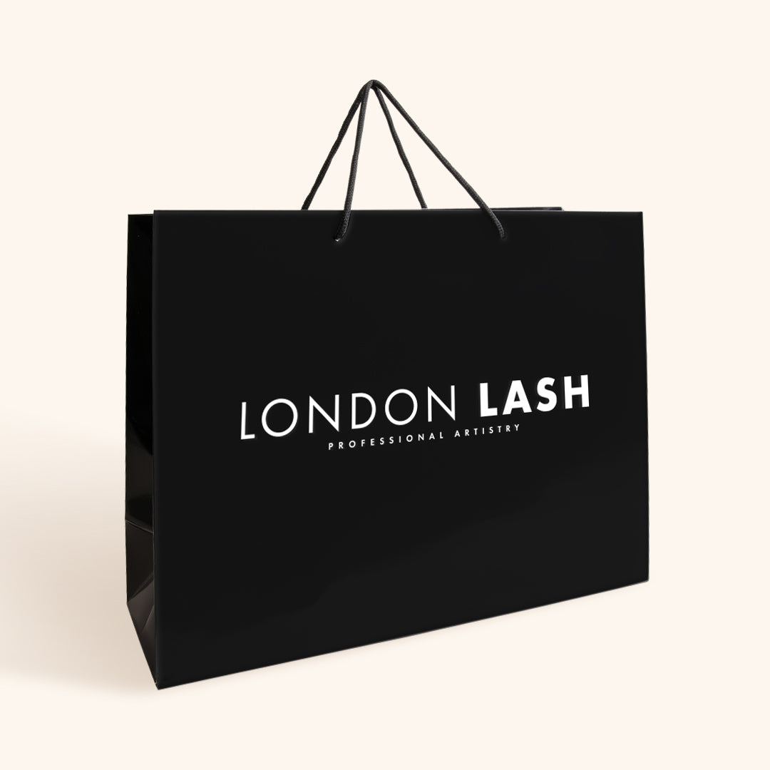 Black and White Reusable Paper Bags from London Lash USA