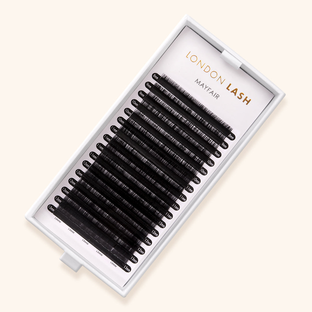 a tray of mayfair eyelash extensions