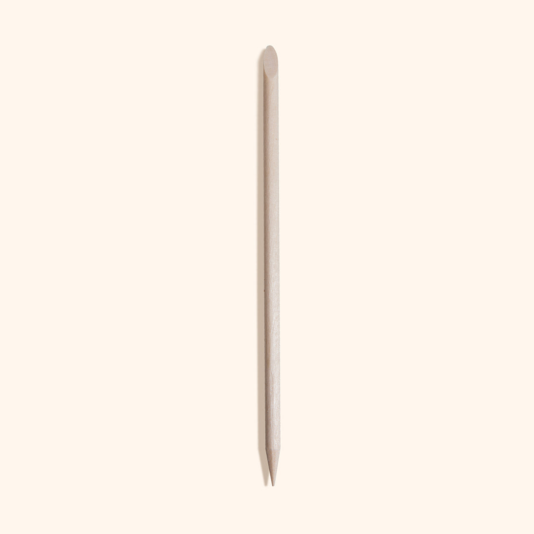 Large wooden cuticle pusher to help remove dead skin and use for nail design, manicures and pedicures