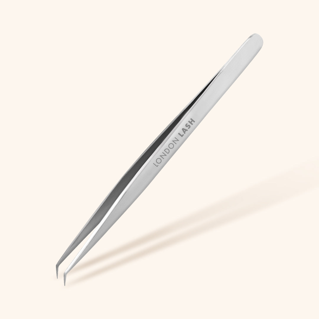 Multifunctional Silver Eyelash Tweezers for Lash Techs
