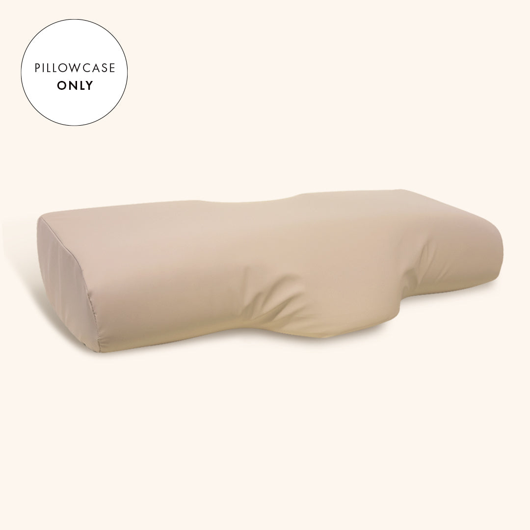 the london lash memory foam neck pillow case in beige