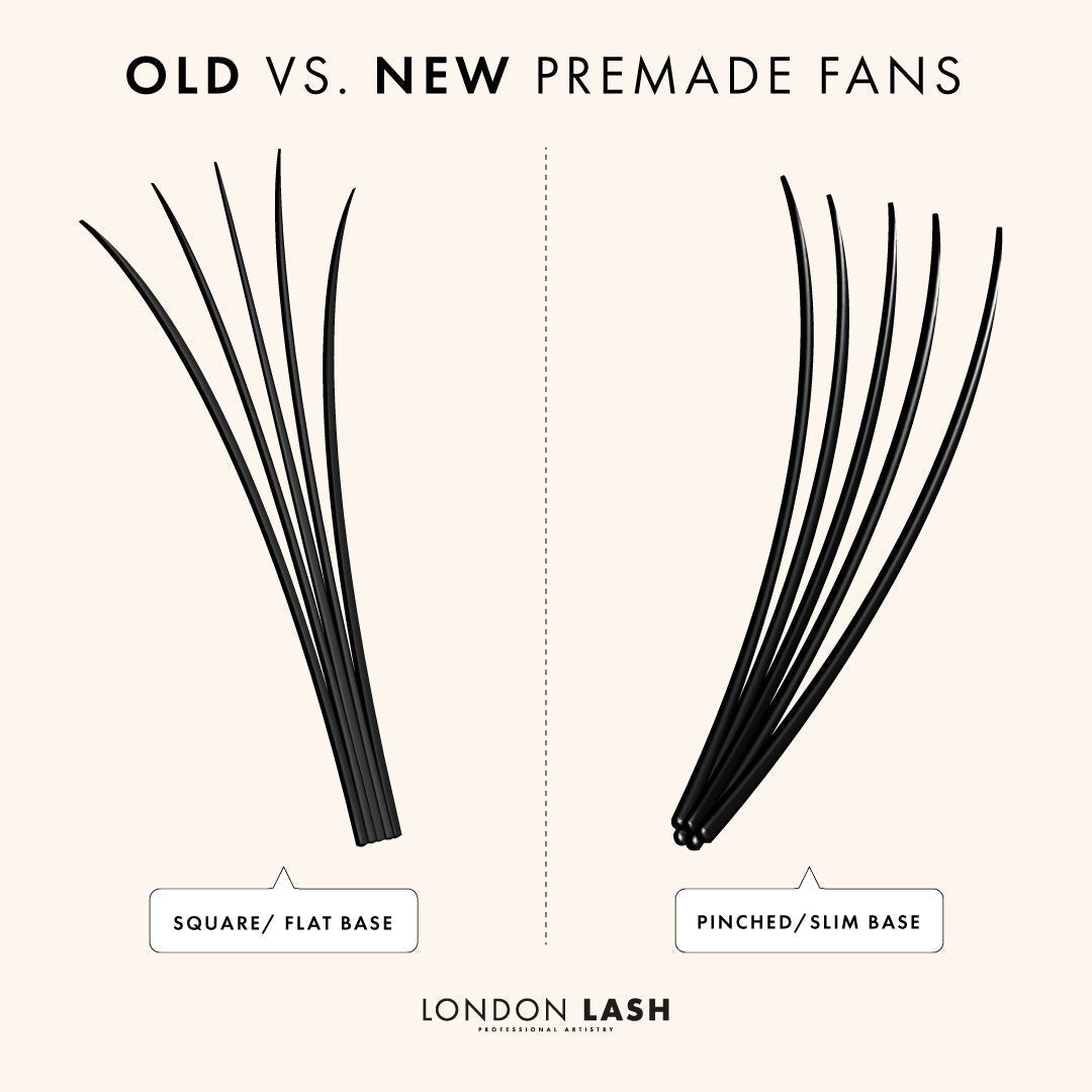 The difference between old and new premade and promade lashes 