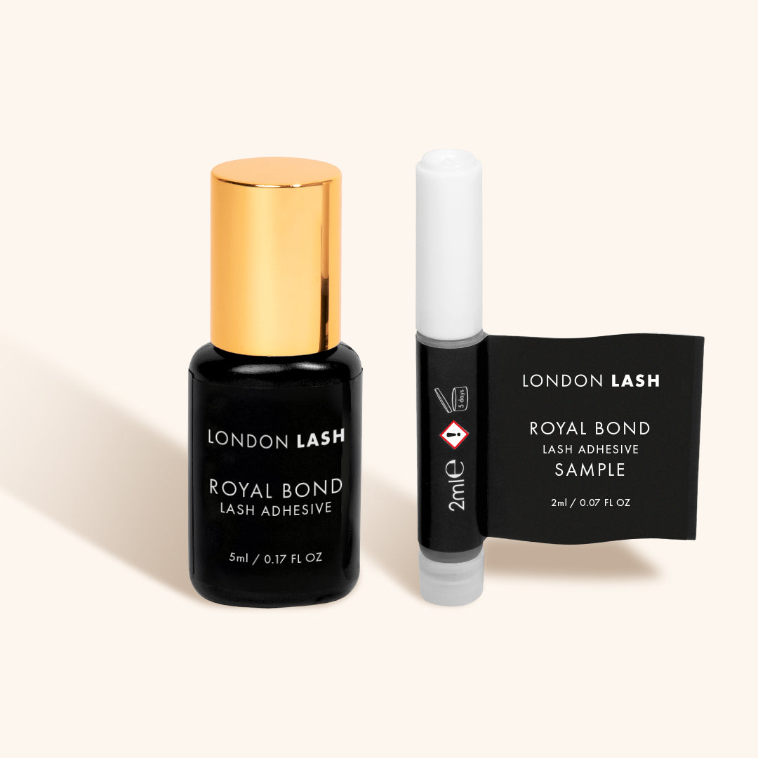 Royal Bond Lash Glue Bottle and Sample Bottle