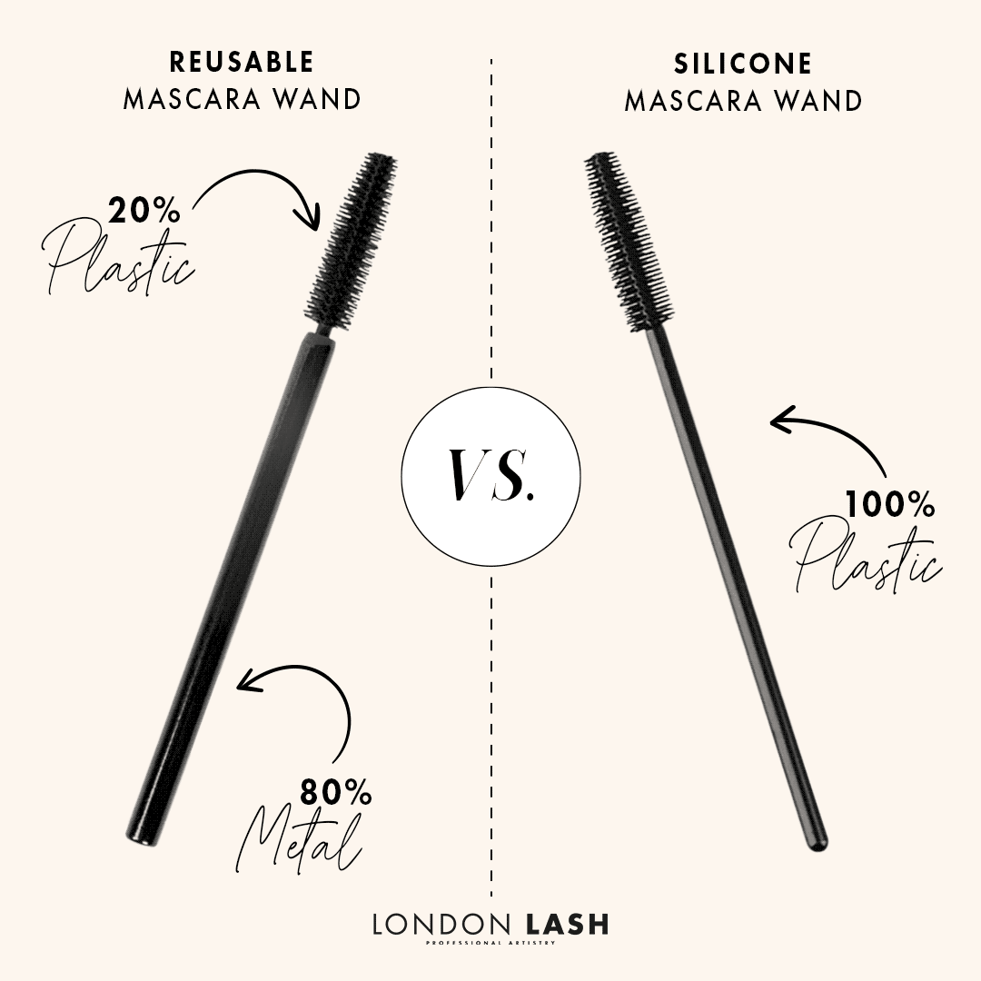 GIF of Reusable Metal Handles for silicone mascara wands