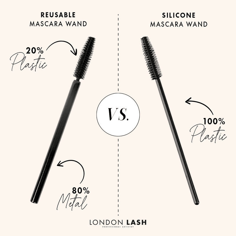 GIF of Reusable Metal Handles for silicone mascara wands