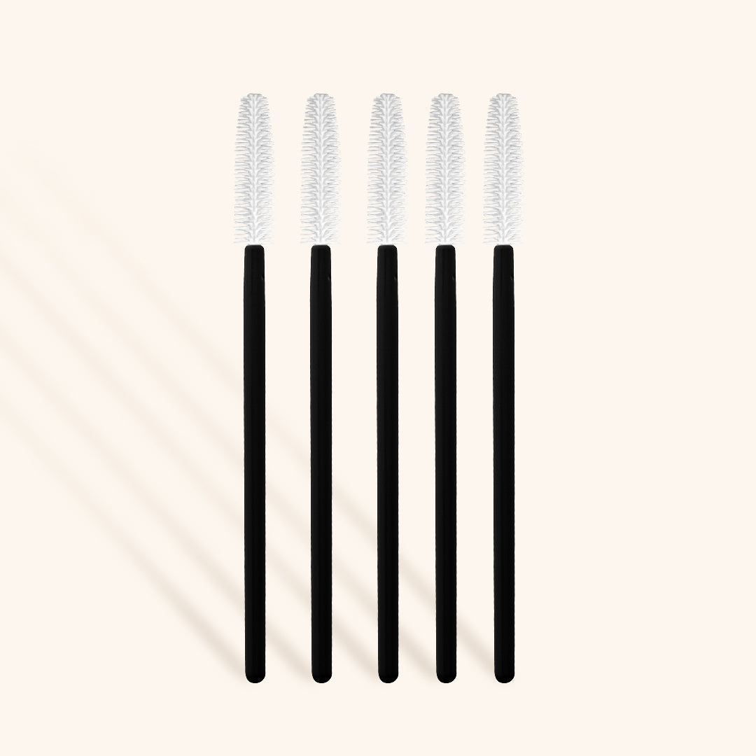 Eco Friendly Silicone Rubber Mascara Wands with Black Handles