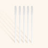 a line of five silicone mascara wands for brushing lash extensions