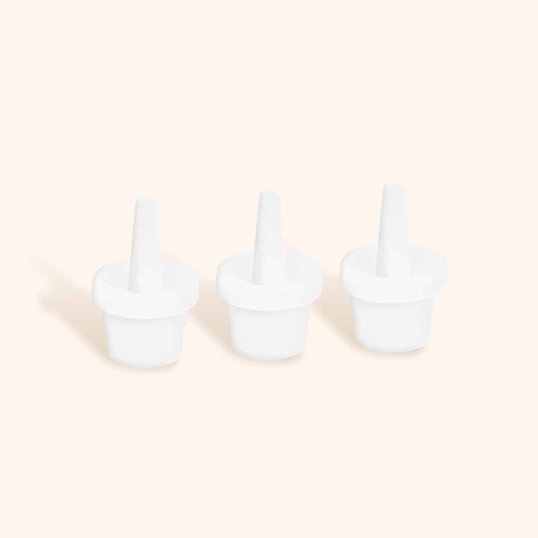 three spare glue nozzles in a row