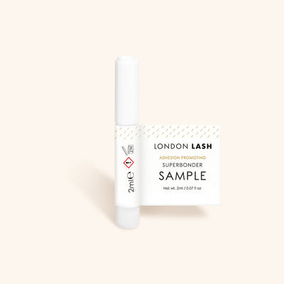 a sample bottle of london lash superbonder lash glue sealant