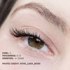 a photo of classic eyelash extensions in a cat eye lash style